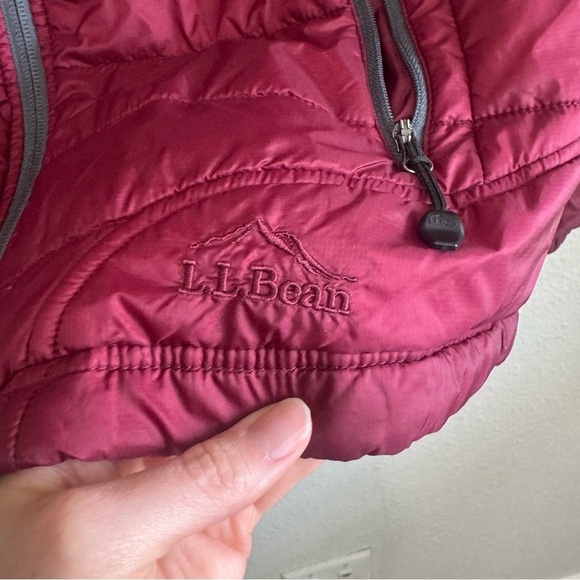 L.L. Bean Jacket Womens S Red Embroidered Primaloft Insulated Puffer Jacket - Picture 9 of 11